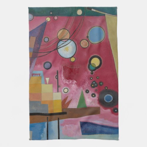 Heavy Red by Wassily Kandinsky Kitchen Towel
