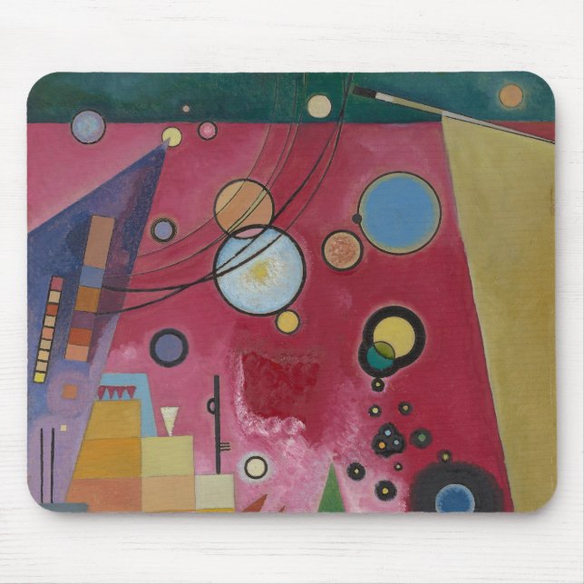 Heavy Red by Wassily Kandinsky Mouse Pad (Front)