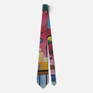 Heavy Red by Wassily Kandinsky Neck Tie
