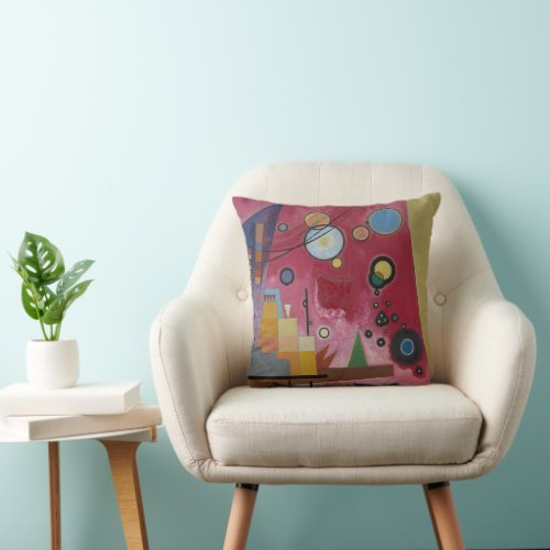 Heavy Red by Wassily Kandinsky Throw Pillow