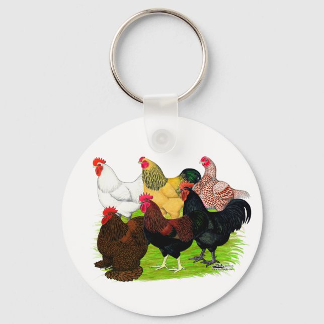 Heavy Rooster Assortment Keychain (Front)