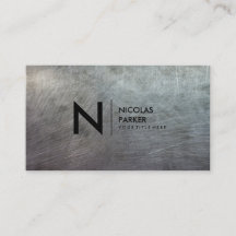 Heavy Scratched Brushed Metal Texture Monogram