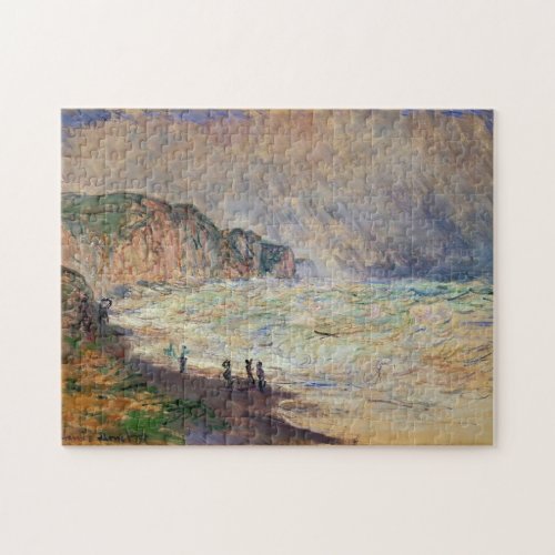 Heavy Sea at Pourville Monet Fine Art Jigsaw Puzzle
