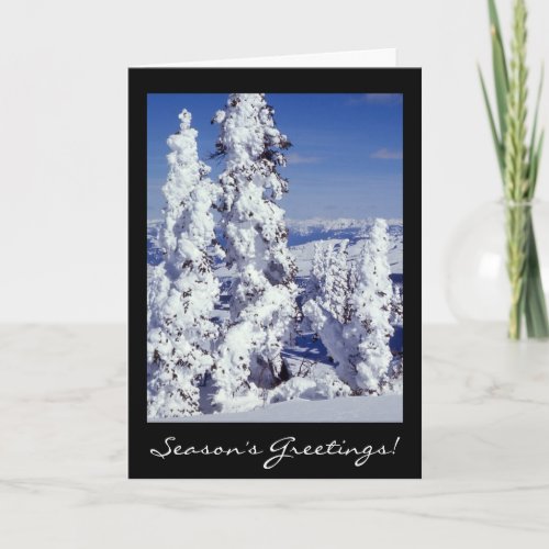 Heavy Snow Seasons Greetings Christmas Card