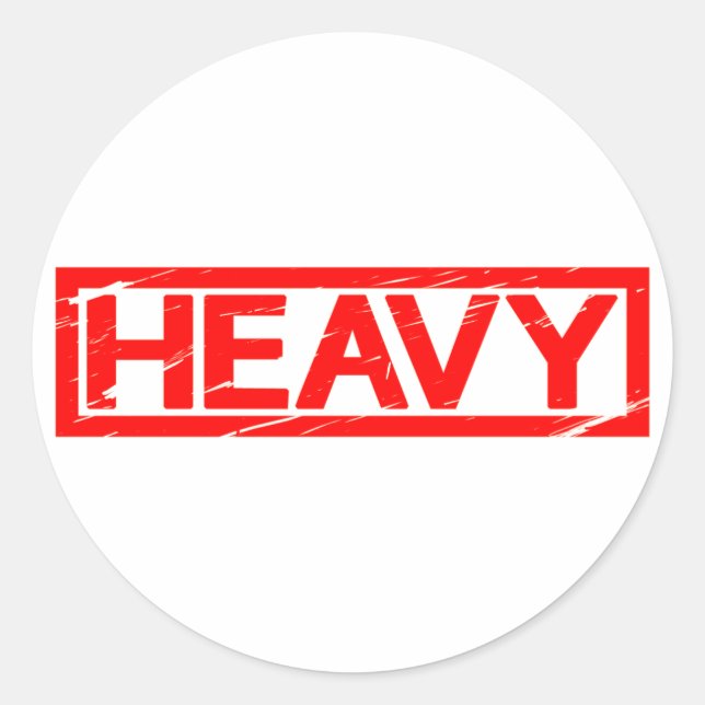 Heavy Stamp Classic Round Sticker (Front)