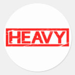 Heavy Stamp Classic Round Sticker