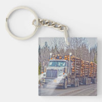 Heavy Transport Logging Truck and Highway