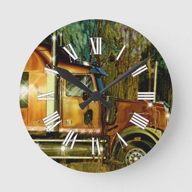 Heavy Transport Lorry Truck-lovers Art Wall Clock (Front)