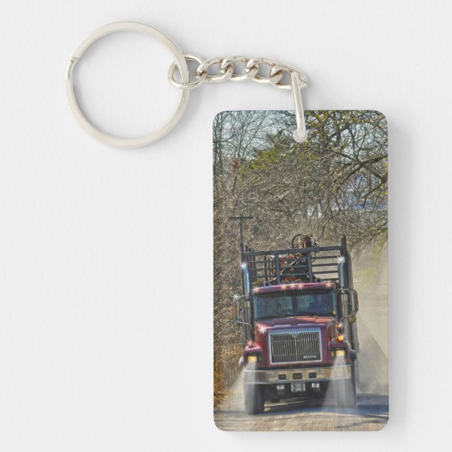 Heavy Transport Truck Art for Lorry Drivers Keychain (Front)