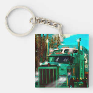Heavy Transport Truck Art for Lorry Drivers Keychain