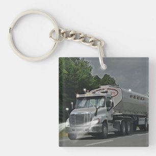 Heavy Transport Truck Art for Lorry Drivers Keychain