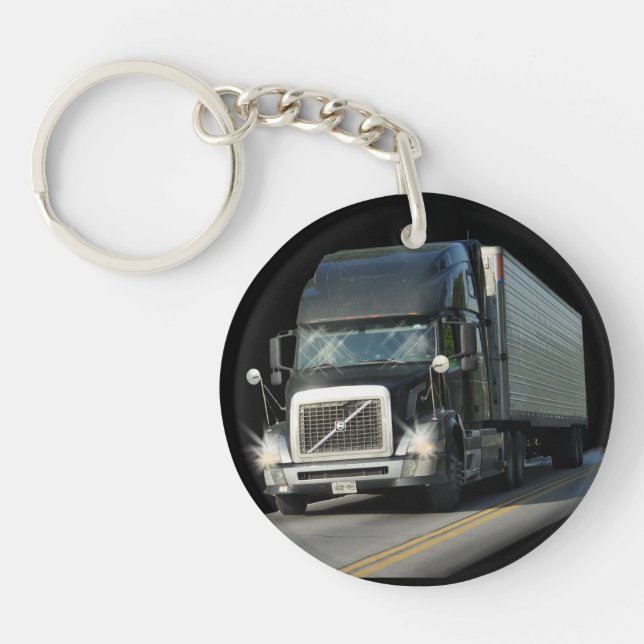 Heavy Transport Truck Art for Lorry Drivers Keychain (Front)