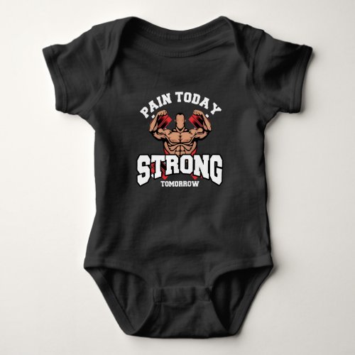 Heavy weightlifting Motivation Muscle Gym Workout Baby Bodysuit
