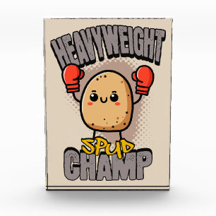 Heavyweight Spud Champ Boxing Potato  Acrylic Award