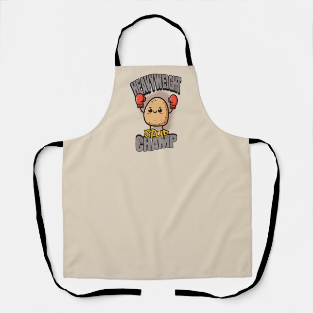 Heavyweight Spud Champ Boxing Potato  Apron (Front)