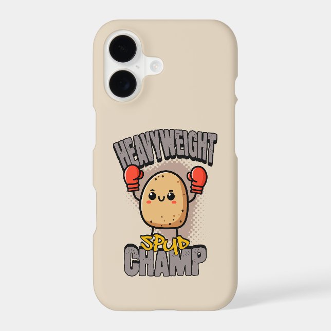 Heavyweight Spud Champ Boxing Potato  iPhone Case (Back)