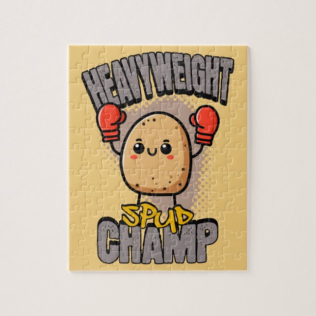 Heavyweight Spud Champ Boxing Potato  Jigsaw Puzzle (Vertical)
