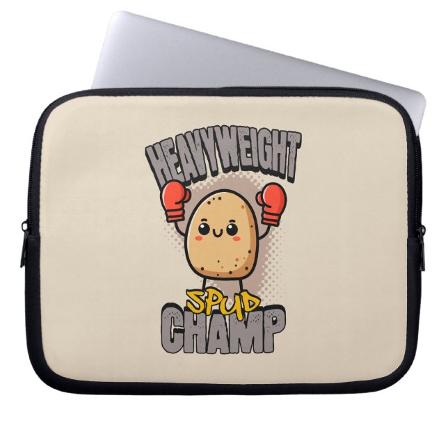 Heavyweight Spud Champ Boxing Potato  Laptop Sleeve (Front)
