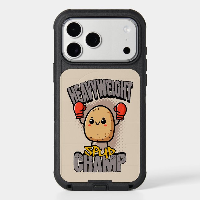Heavyweight Spud Champ Boxing Potato  Otterbox iPhone Case (Back)