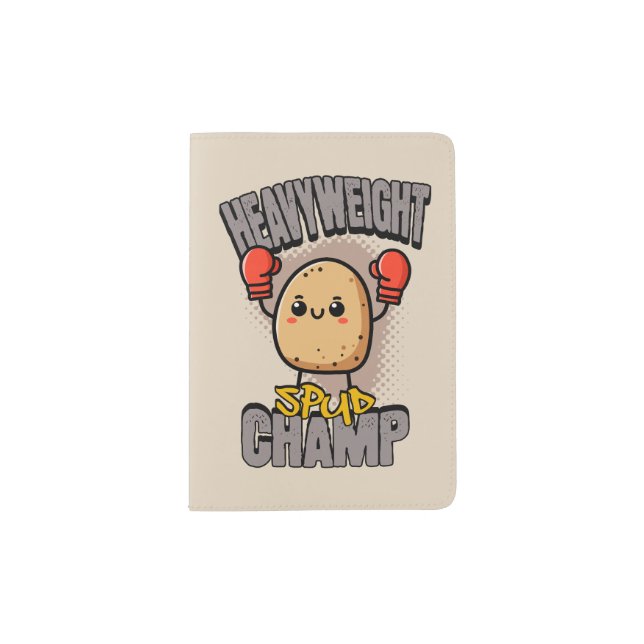 Heavyweight Spud Champ Boxing Potato  Passport Holder (Front)