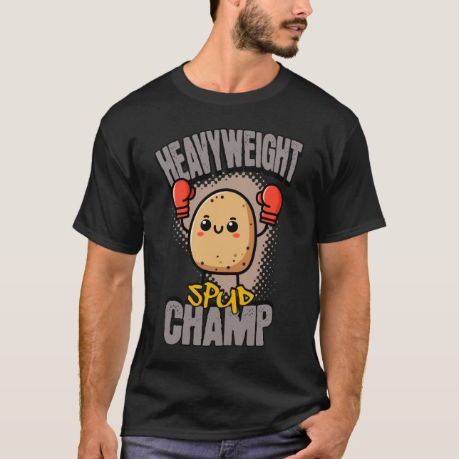 Heavyweight Spud Champ Boxing Potato  T-Shirt (Front)