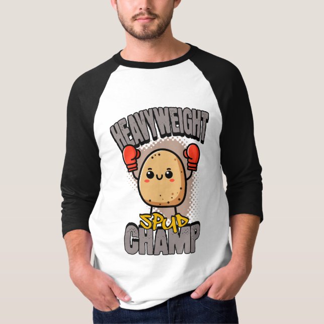 Heavyweight Spud Champ Boxing Potato  T-Shirt (Front)