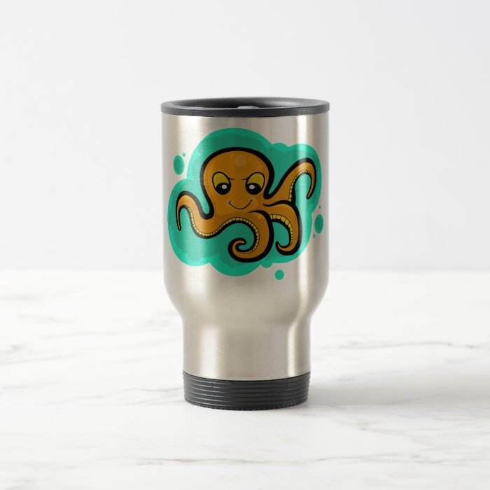 Heba the Octopus Character Coffee Mugs