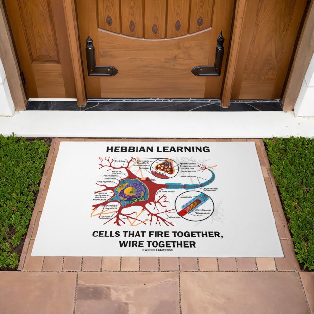 Hebbian Learning Cells Fire Together Wire Together Doormat (Outdoor)
