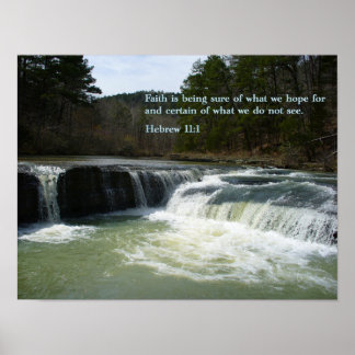 Hebrew 11:1 Waterfall Poster