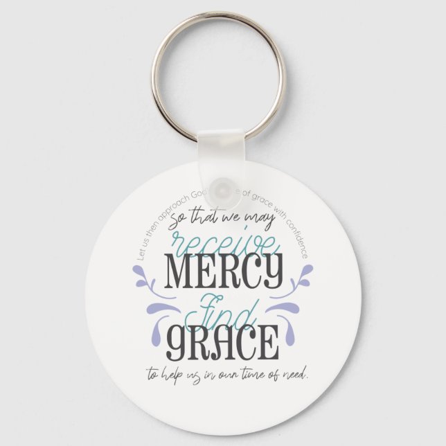 Hebrew 4:16 quotes keychain (Front)