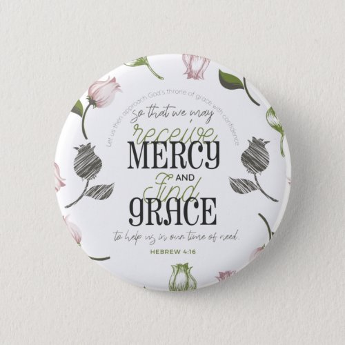 Hebrew 416 quotes with floral art white ver button