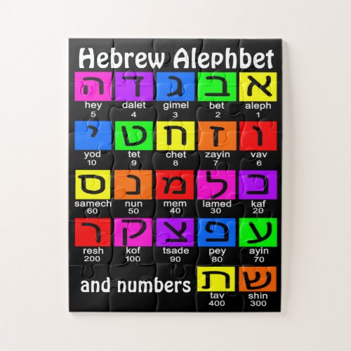 Hebrew Alephbet  Jigsaw Puzzle