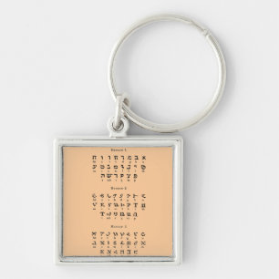 Hebrew Alphabet Keychain
