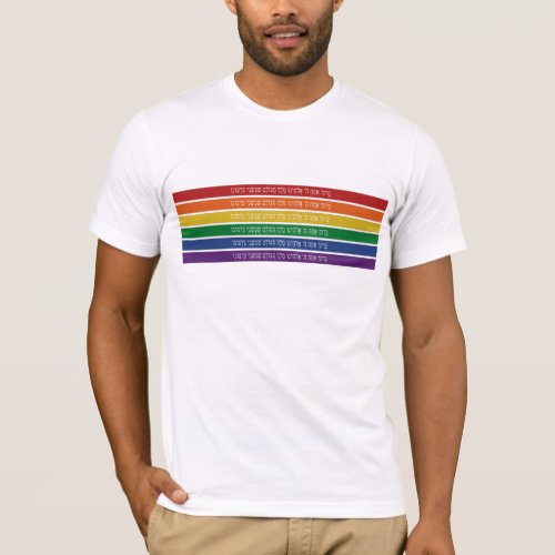 Hebrew Blessing _ Jewish LGBTQ Pride Support T_Shirt