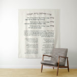 Hebrew Blessings Lighting the Menorah Maoz Tzur Tapestry<br><div class="desc">Hebrew blessings for lighting the Chanukiya (Menorah) with Hanerot Halalu and Maoz Tzur.</div>