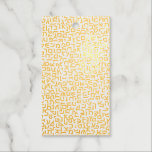 Hebrew Foil Gift Tags<br><div class="desc">Add meaningful touches to gifts with this elegant tag featuring Hebrew script characters in a beautiful repeating pattern. Customizable background colors suit any celebration. Perfect for Hanukkah, bar/bat mitzvahs, weddings, birthdays, or Jewish holidays. High-quality tags ideal for present wrapping, gift bags, party favors, or anyone celebrating Jewish heritage and traditions...</div>