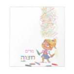 Hebrew Girl&#39;s Mitzvah Notepad at Zazzle
