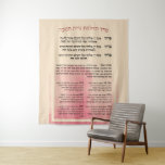 Hebrew Hadlakat Nerot Chanukah - Blessings Menorah Tapestry<br><div class="desc">Seder Hadlakat Nerot (Shel) Chanukah - Hebrew blessings and prayers recited and sung when lighting the chanukiya (menorah). A traditional set of three blessings, Hanerot Halallu, and Maoz Tzur. Great to use as wall decor for Chanukah or practical guide to kindling the lights. Great idea for all synagogues, Jewish schools...</div>
