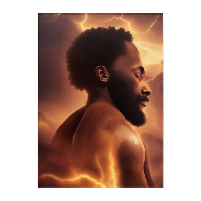 Hebrew Israelite Empowered by Lightning and Fire Acrylic Print (Front)