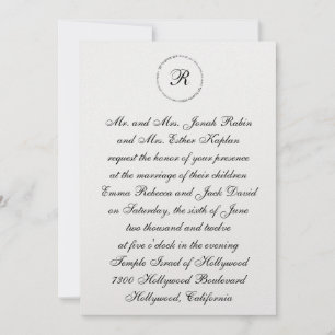 Hebrew Jewish Wedding Invitation Set Me as a Seal