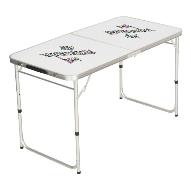 Hebrew Letter ALEF Beer Pong Table (Angled)
