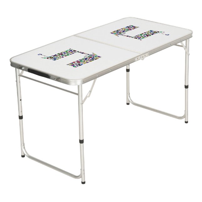 Hebrew Letter BET Beer Pong Table (Angled)
