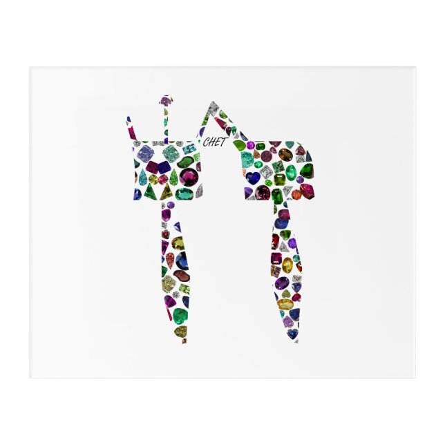 Hebrew Letter 'CHET' Acrylic Print (Front)