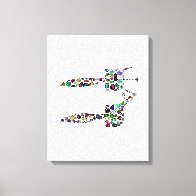 Hebrew Letter 'CHET' Canvas Print (Front)