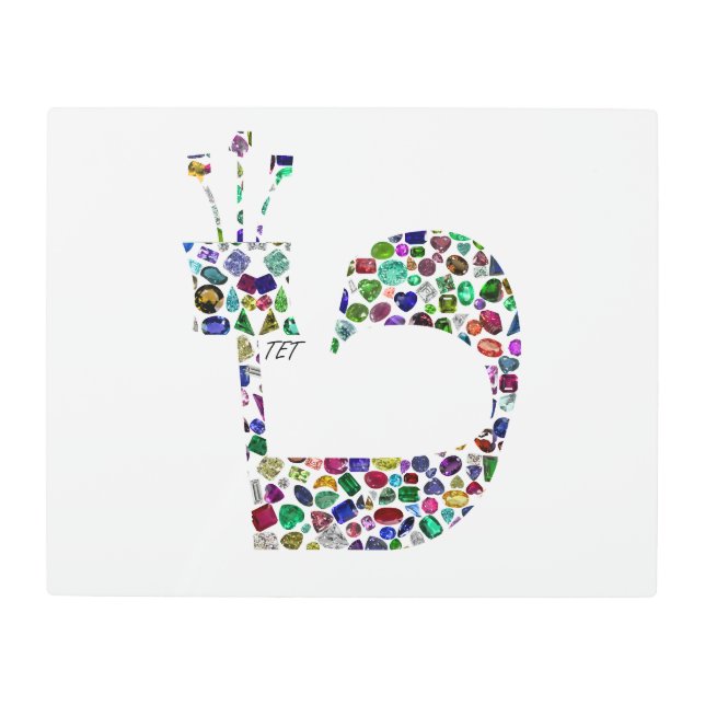 Hebrew Letter 'TET' Metal Print (Front)