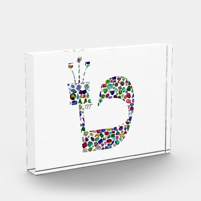 Hebrew Letter 'TET' Photo Block (Left)