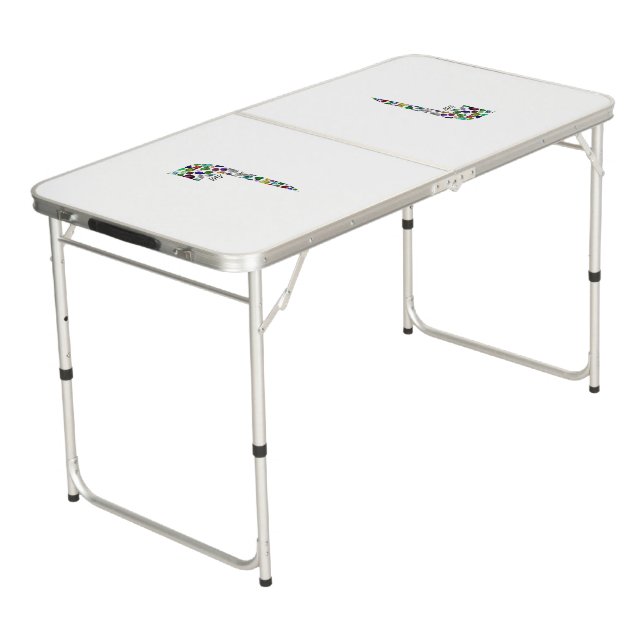 Hebrew Letter VAV Beer Pong Table (Angled)