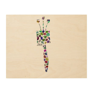 Hebrew Letter ZAIN Wood Wall Art