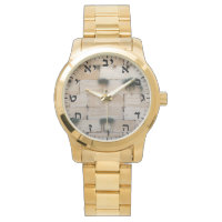 Hebrew Letters Clock on Kotel Western Wailing Wall