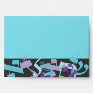 HEBREW LETTERS TREE Customizable Matching Envelope